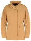 Moncler 'nades' Beige Polyester Blend Jacket In Beige