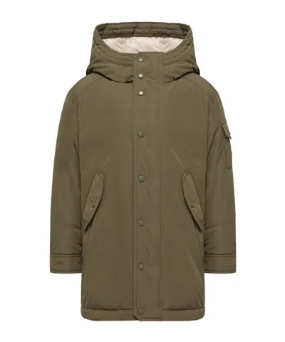 Moncler Nahan Hooded Down Parka In Green