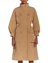 Moncler Seven-quarter Sleeve Parka Coat In Dark Beige