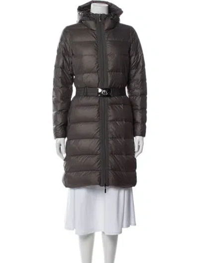 Pre-owned Moncler Nantes Down Coat In Gray