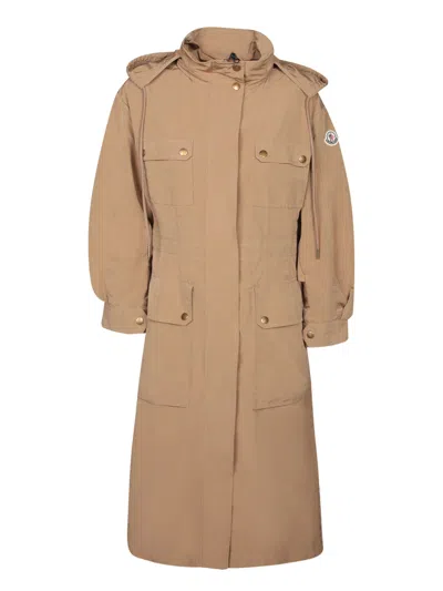 Moncler Nantes Long Parka Trench Beige
