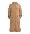 Moncler Seven-quarter Sleeve Parka Coat In Brown