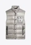 Moncler Drawstring Adjustable Padded Bodywarmer In Gray