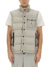 Moncler Drawstring Adjustable Padded Bodywarmer In Neutral