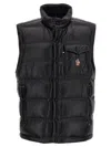 Moncler High Collar Sleeveless Down Jacket In Black