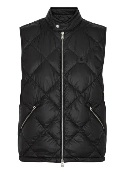 Moncler Nasta Quilted Shell Gilet In Black
