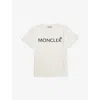 Moncler Natural Brand-badge Logo Cotton-jersey T-shirt 4- In White