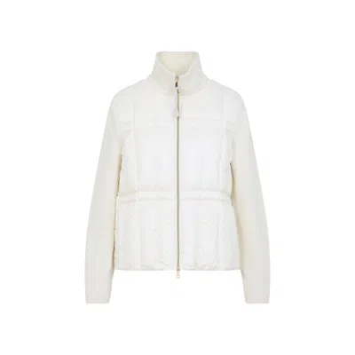 Moncler Natural Cardigan Jacket In White