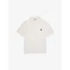 Moncler Natural Logo-embroidered Cotton Polo Shirt 8-14 In Natural