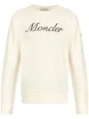Moncler Logo-embroidered Sweatshirt In Natural