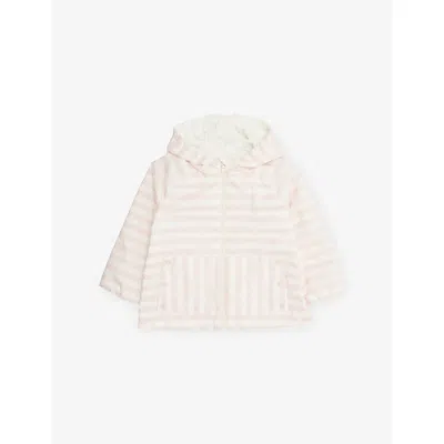 Moncler Kids' Natural Melde Striped Shell Jacket 9 Months - 3 In Brown