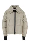 Moncler Natural Wool Blend Jacket In Gray