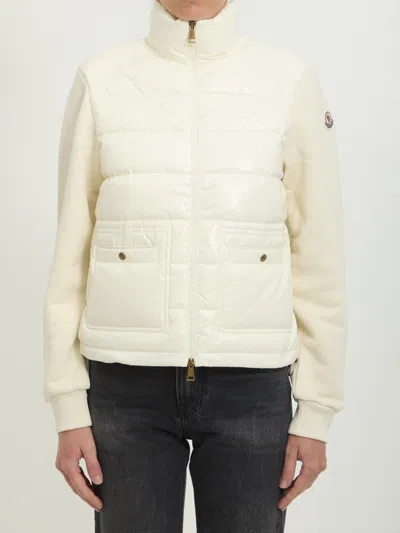 Moncler Quilted-panel Zip-up Jacket In Multi