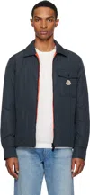 Moncler Navy Archivio Vigeon Down Jacket In Blue