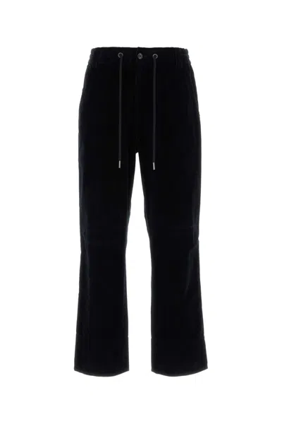 MONCLER MONCLER NAVY BLUE CORDUROY PANT