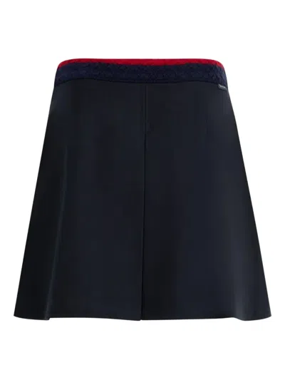 MONCLER NAVY BLUE COTTON SKIRT
