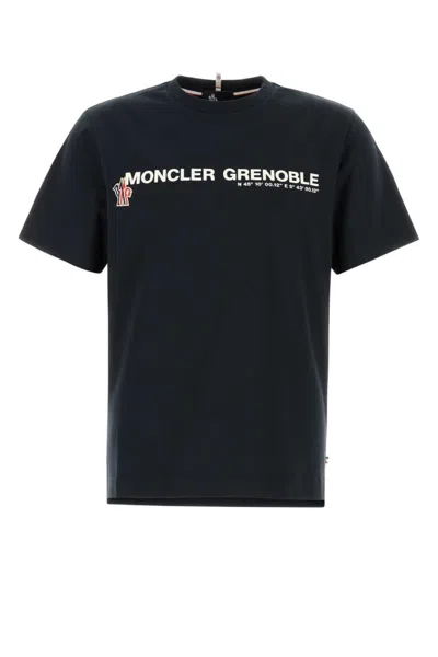 MONCLER NAVY BLUE COTTON T-SHIRT