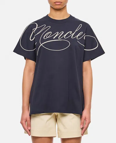 Moncler Navy Blue Crewneck T-shirt