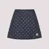 Moncler Navy Blue Diamond-quilted Mini Skirt