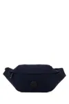 Moncler Navy Blue Fabric Small Durance Belt Bag In Blue