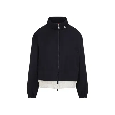Moncler Janze Jacket Stand-up Collar In Blue