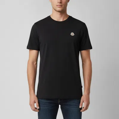Pre-owned Moncler Navy Blue Logo Patch Jersey Crewneck T-shirt Xxl