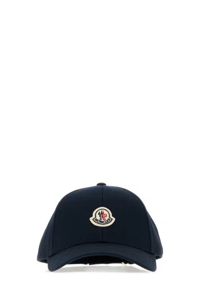 Moncler Baseball Logo-embroidered Cotton Baseball Cap In Blue