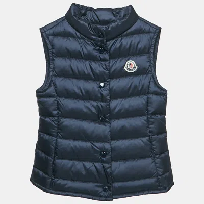 Pre-owned Moncler Navy Blue Nylon New Amaury Packable Down Jacket 4yrs