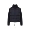 Moncler Black Paneled Down Jacket In Black
