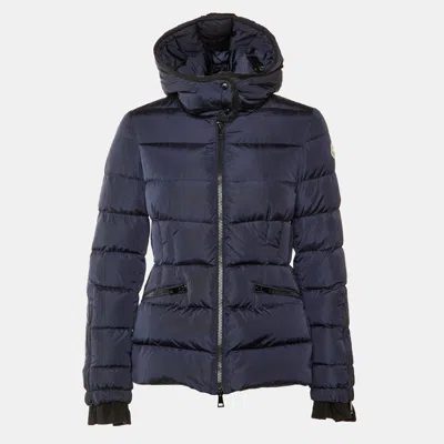 Pre-owned Moncler Navy Blue Quilted Hooded Betula Jacket S