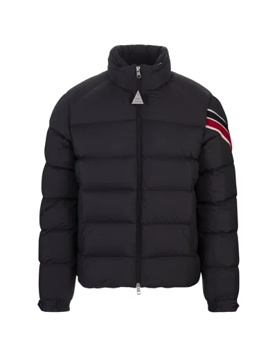 Moncler Navy Blue Solayan Short Down Jacket