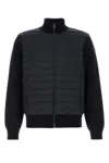 Moncler Navy Blue Stretch Cotton Blend Cardigan