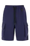 Moncler Stretch Nylon Bermuda Shorts With Metal Clip