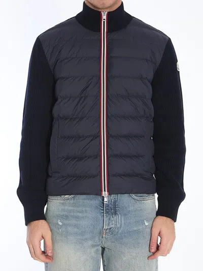 Moncler Navy Blue Zipped Cardigan