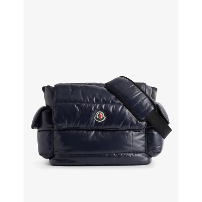 Moncler Babies'  Navy Brand-appliqué Padded Shell Changing Bag