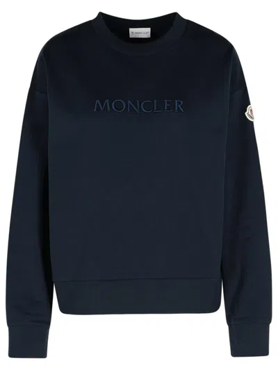MONCLER MONCLER NAVY COTTON SWEATSHIRT