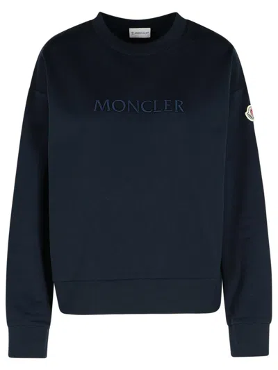 MONCLER MONCLER NAVY COTTON SWEATSHIRT