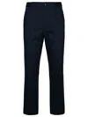 Moncler Navy Cotton Trousers In Navy