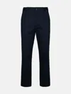 Moncler Navy Cotton Trousers In Navy