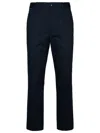 Moncler Navy Cotton Trousers In Blue