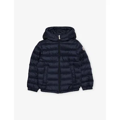 Moncler Kids' Navy Dilar Logo-badge Nylon Jacket 4-1 In Blue