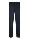 Moncler Cotton Trousers In Blue