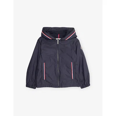 Moncler Kids' Granduc Hooded Woven-shell Jacket 4-1 In Blue