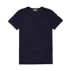 Moncler Navy Logo Patch Cotton T-shirt In Blue