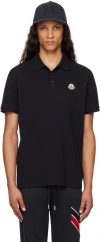 Moncler Short Sleeves Polo In 77x - Navy