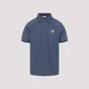 Moncler Blue Tricol-trimmed Pique Polo Shirt