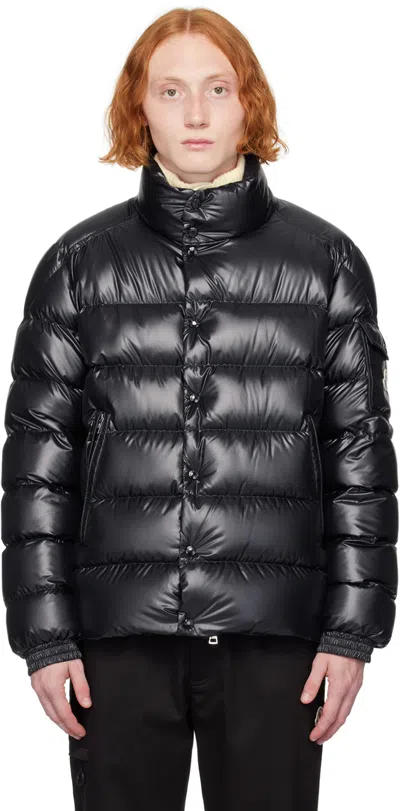 Moncler Navy Lule Short Down Jacket In 778 - Dark Navy Blue