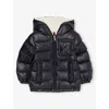 Moncler Long-sleeved Down Jacket In Black