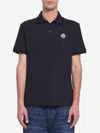 Moncler Navy Polo In Black