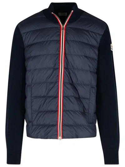 MONCLER MONCLER NAVY POLYAMIDE SWEATER